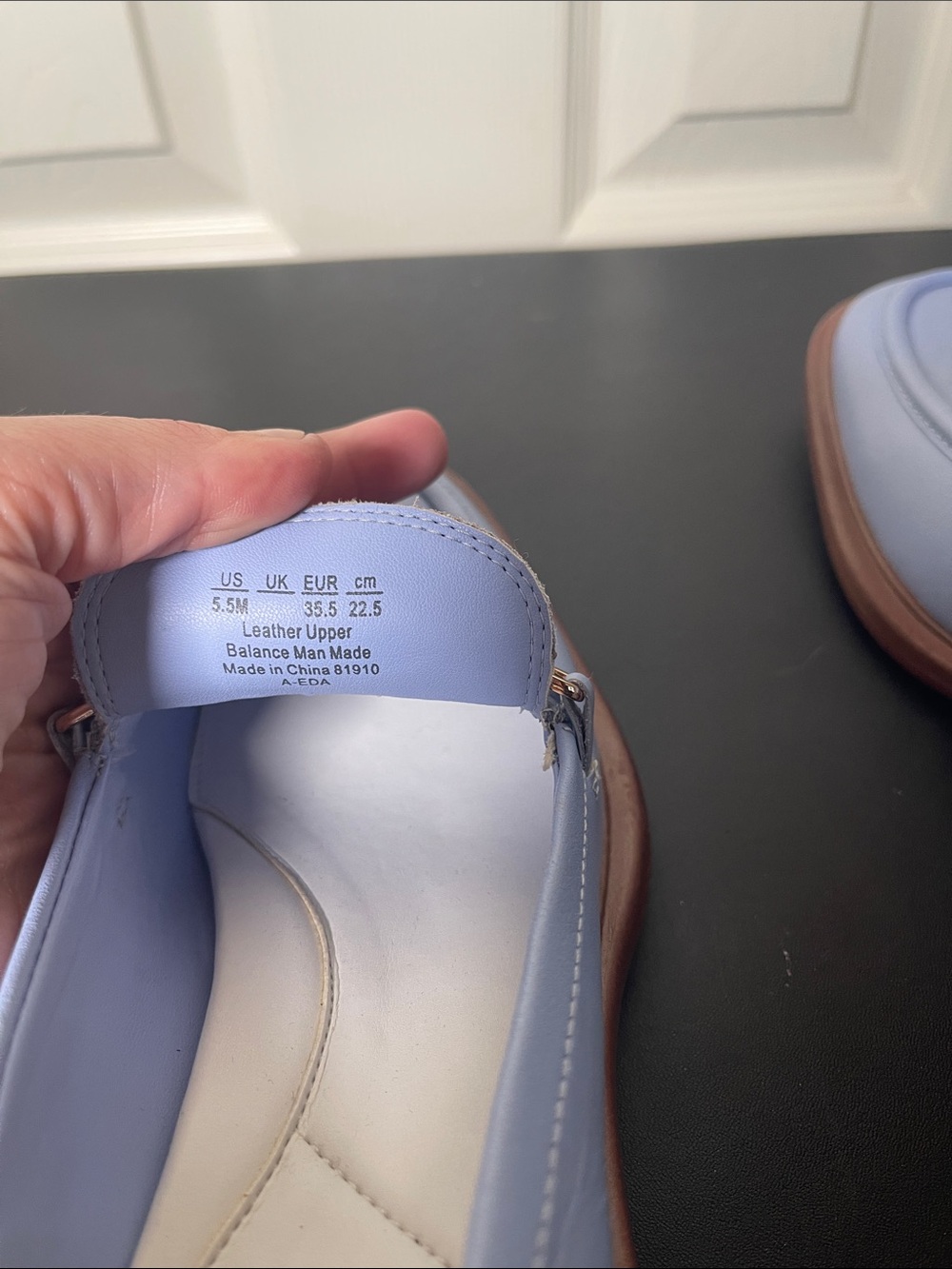 SARTO By Franco Sarto Powder Blue Leather Loafers with Gold Bit - Picture 10 of 10